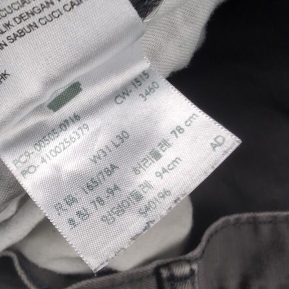 Levis 505 Jeans Men 31x30 Gray Distressed Normcore Straight Leg Rocker Chore - Picture 4 of 10